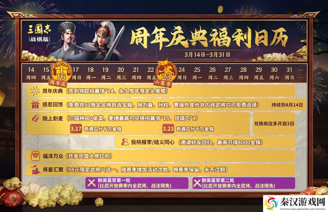 三国志战棋版周年庆都有哪些活动